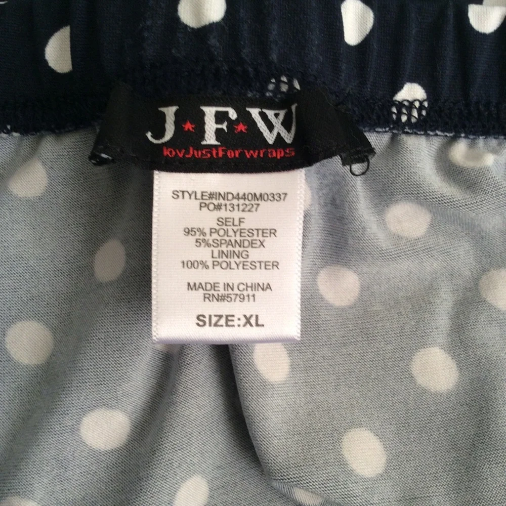 JFW by Just for Wraps Navy Polka Dot Maxi Dress - Picture 4 of 4